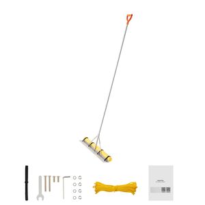 Rastrello per Paesaggistica in Alluminio Rinforzato da 36 Pollici con Manico da 133 Pollici, Grande Attrezzo per Livellare Foglie e Asfalto - Product Image 1