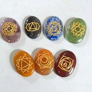 Ensemble de cristal de chakra naturel poli - Product Image 1