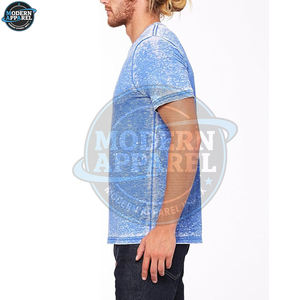 Nuevo diseño de última moda, camisetas personalizadas para hombre con efecto acid wash, transpirables, de lona, poliéster/algodón, para adultos. - Product Image 3