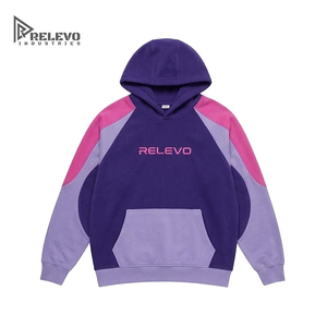Sudaderas con Capucha Personalizadas para Hombre, Tricolor, de Felpa Gruesa, Talla Grande, Color Morado Oscuro, Lila, Magenta, Rosa, Manga Raglán, Logotipo 3D en Relieve, Ropa Casual - Product Image 1