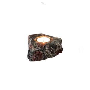 Support de bougie en pierre naturelle sculptée à la main en grenat et agate, pierre précieuse de guérison, vente en gros - Product Image 2