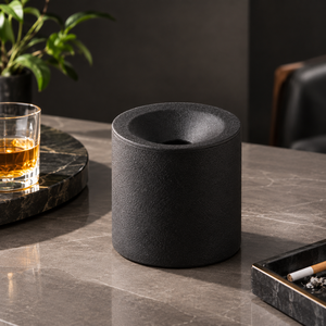Cendrier rond en céramique personnalisé, design en forme d'entonnoir, résistant à la chaleur, minimaliste, pour table, impression de logo, utilisation à domicile/au restaurant/à l'hôtel - Product Image 6