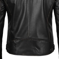 Blouson Bomber Homme en Cuir de Vachette Véritable OEM Personnalisé, Noir Classique, Pleine Fleur, Vêtement d'extérieur Décontracté, Blouson Moto Biker avec Doublure en Laine