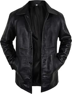 Wholesale Designer Men <b>Leather</b> Coats For Men Outdoor Use Men Clothing Solid Color Plain <b>Leather</b> Coat - Product Image 3