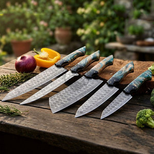 High Quality 5-Piece Damascus Steel Kitchen <b>Knife</b> <b>Set</b> Ambidextrous Professional Chef <b>Knife</b> Collection <b>Sharp</b> Home Restaurant Use - Product Image 4