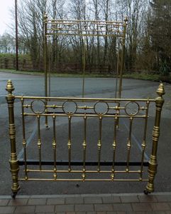 Unique Brass Bed <b>Frame</b> Built For Artistic Homes Offering Decorative Metal Design Reliable Support And Luxury Bedroom Atmosphere - Product Image 4