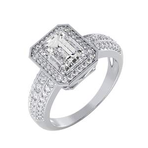 Bague de fiançailles et de mariage pour femme RITZIN en or jaune massif 14 carats avec moissanite, design élégant pour cadeau de Noël - Product Image 2