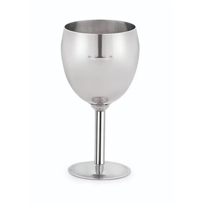 Stemmed Wine <b>Glasses</b> Set of 4 Gold Metal <b>Goblets</b> Round Unbreakable for Party Glam Design Western Drinking <b>Glass</b> <b>goblet</b> - Product Image 4
