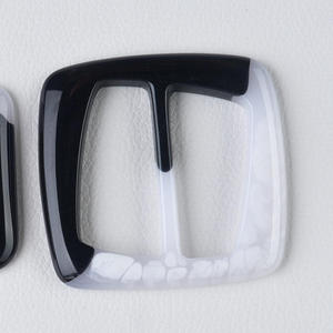 Classic Plastic Buckle Black and Transparent Square Shape <b>Bag</b> <b>Accessories</b> High Quality - Product Image 1