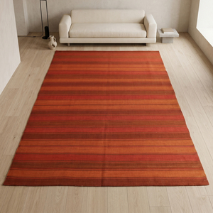 Alfombra DECORDEC de Lana, Hecha a Mano, Antideslizante, Ecológica, Moderna, con Rayas Horizontales Tonales, para Hotel y Sala de Estar - Product Image 4