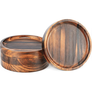 Nouveauté 2027 : Sous-verre en bois d'acacia fantaisie avec décapsuleur, antidérapant, idéal pour la cuisine et comme cadeau – Vente directe usine - Product Image 1