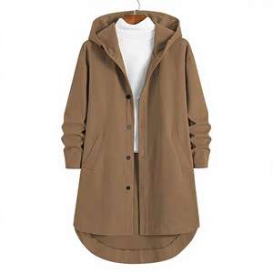 Men's Fashion Classic/Solid Color 100% Cotton Fleece Hooded Pullover Soft Touch Sturdy Texture/Slanted Pockets Shorter Front - Product Image 1