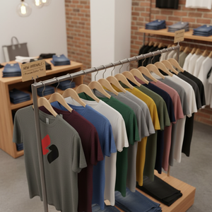 T-shirt pour homme avec logo personnalisé, coton, manches courtes, uni, décontracté, de haute qualité, vêtement basique - Product Image 6