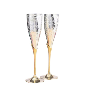Wholesale Copper Plated Brass Wine <b>Goblet</b> Set Decorative Engraved Metal Champagne Wine <b>Goblets</b> For Weddings And Parties - Product Image 4