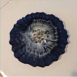 Belladec Handmade Lightweight <b>Blue</b> Crushed Glass Agate Geode Resin <b>Coaster</b> <b>Blue</b> Galaxy Bespoke Wine Drinks Home Decor - Product Image 5