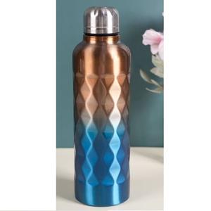 Bouteille d'eau en cuivre aux bienfaits pour la santé, ustensile de cuisine de table, bouteille en cuivre émaillée imprimée pour jus de fruits, avec verre pour boire les jus - Product Image 4