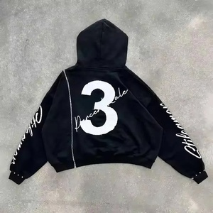 เสื้อฮู้ดดี้ผู้ชายแบบซิปเต็มตัว ลวดลายซันเฟด ฟอกสี ปักลาย พิมพ์ลายตามสั่ง ขายส่งราคาพิเศษ สตรีทแวร์ OEM โพลีเอสเตอร์/คอตตอน - Product Image 2