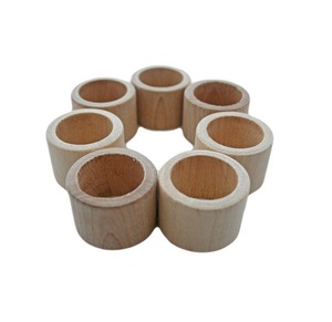 Anneaux de serviette en bois pour la décoration de table de fête, centre de table, artisanat en bois, anneau de serviette personnalisé, articles décoratifs faits à la main - Product Image 5