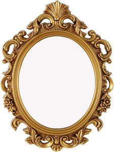 Luxury Vintage Oval Wall Mirror <b>Antique</b> Gold Decorative <b>Frame</b> for Living Room Bedroom Hotel Home Decor - Product Image 2