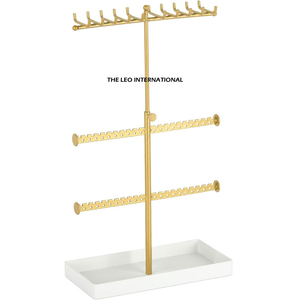 Présentoir Organisateur Doré Gain de Place pour Colliers, Bracelets, Boucles d'Oreilles, Bagues – Support de Rangement pour Bijoux sur Coiffeuse - Product Image 4