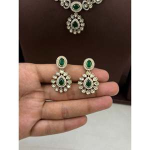 Indian Ethnic Priya Premium Victorian Gold Plated <b>Bridal</b> <b>Necklace</b> & <b>Earring</b> <b>Set</b> - Product Image 3