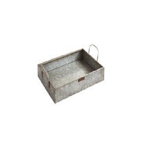 Atractiva Bandeja Ovalada de Metal Galvanizado de Alta Calidad con Asas Resistentes para Interiores y Exteriores - Product Image 6