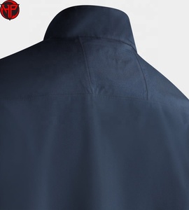 Veste imperméable pour homme, fermeture éclair, légère, veste d'extérieur bleue avec empiècements contrastés, veste de travail imperméable - Product Image 5