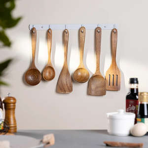 Cuchara de Madera Redonda de Lujo Moderno TIMELESS CRAFT para Sales de Baño, Dulces, Especias, Frutos Secos y Harina, Herramienta de Cocina Duradera - Product Image 1