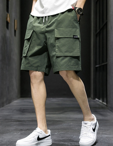 กางเกงขาสั้นคาร์โก้ฤดูร้อนสำหรับผู้ชาย แห้งเร็ว กันน้ำ ยืดหยุ่นได้ เอวกลาง ระบายอากาศได้ดี มีกระเป๋าหลายช่อง กางเกงขาสั้นสำหรับกิจกรรมกลางแจ้ง - Product Image 5