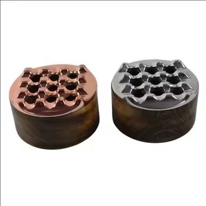 3-Slots Cigarette <b>Ashtray</b> For Office Livingroom Table Top Ash Containing Use Metal <b>Ashtray</b> & Container - Product Image 6