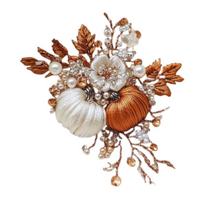 Motifs floraux en feutre non tissé avec des paillettes en forme de feuilles, faits à la main, pour textiles de maison - Product Image 4