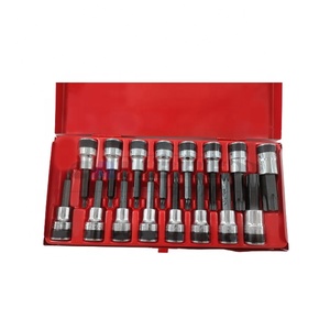 TAIWAN CALIBRE Jeu de 16 douilles Torx Dr. T20-T80 de 1/2 pouces - Product Image 1