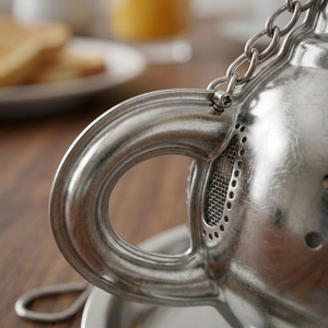 Infuseur à thé moderne en forme de bouilloire antique à bas prix avec poignée en chaîne, idéal pour les coffrets cadeaux, la maison et l'hôtellerie - Product Image 5