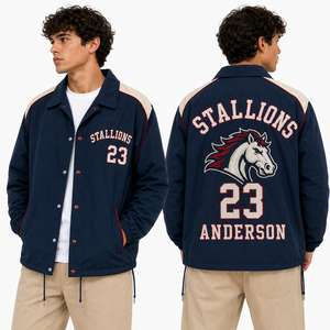 <b>Mens</b> Coaches Windbreaker <b>Jacket</b> Printed <b>Summer</b> Single Breasted Casual Lightweight Quick Dry Breathable Custom - Product Image 1