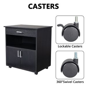 Armadietto Portadocumenti in MDF Nero e PVC con Un Cassetto e Una Scomparto a Doppia Anta - Product Image 5