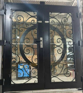 Porte d'entrée en fer forgé sur mesure, porte principale de sécurité en acier robuste pour usage extérieur avec style décoratif et moderne - Product Image 6