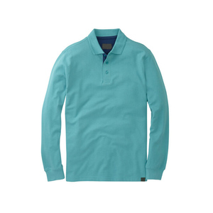 Polo de golf de manga larga para hombre con tejido que absorbe la humedad y protección UV para mayor comodidad en el campo. - Product Image 1