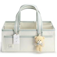 Organisateur de couches pour bébé en feutre personnalisé, grande capacité, panier de rangement pour la chambre d'enfant, panier à couches portable avec poignées