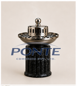 Unique Contemporary Mubakher Incense Burner <b>Decorative</b> Middle Eastern Oud Holder Ventilated Metal Lid Eco-Friendly Customizable - Product Image 5