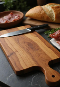 Tabla de Cortar de Madera Ecológica Hecha a Mano con Bordes Vintage, Acabado con Aceite Orgánico, Apta para Lavavajillas, para un Corte Higiénico de Alimentos - Product Image 4