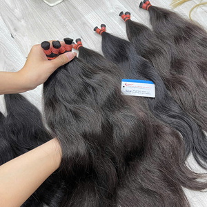 Cabello Humano Vietnamita 100% Natural Ondulado Negro a Granel, Listo para Enviar, Fuerte para Trenzas, Sin Pelo Corto - Product Image 3
