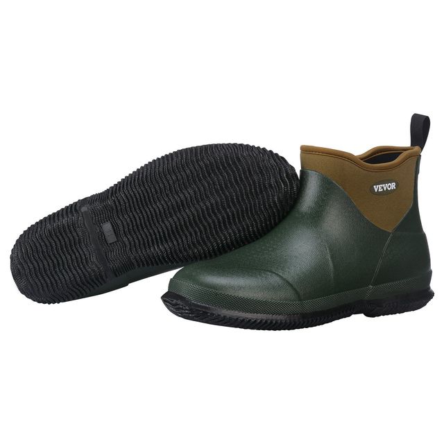Women's Neoprene Rubber Deck Boots Waterproof Fishing and Gardening Insulated Mud Boots with Anti-Slip Ankle for Rain