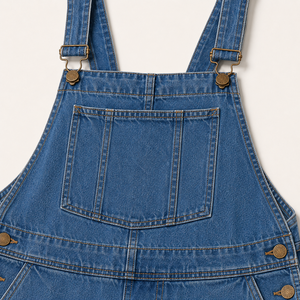 Women's Wide Leg Denim Overalls <b>Jumpsuit</b> Solid Washed Casual Strap Summer Streetwear Regular Fit OEM ODM Custom - Product Image 4