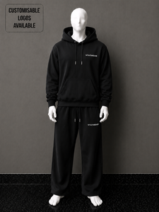 Conjunto de Felpa Gruesa Personalizado de 300-500GSM, Sudadera con Capucha y Pantalones Deportivos para Hombre, Estilo Urbano Holgado de 2 Piezas - Product Image 2