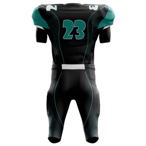 Ensemble de maillot et pantalon de football américain personnalisé, imprimé par sublimation, nom d'équipe personnalisé, uniforme de haute qualité - Product Image 1