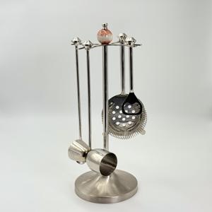 Ensemble d'outils de bar en acier inoxydable avec outils de bar à long manche en acier inoxydable, kit de barman fabriqué en acier inoxydable 202 pour bar - Product Image 1