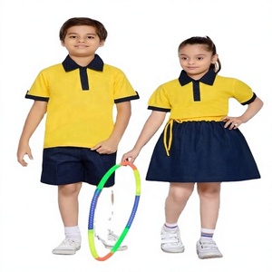 Uniformes de escuela secundaria de diseño personalizado de alta calidad OEM para niños y niñas Ropa escolar de algodón unisex para niños - Product Image 1