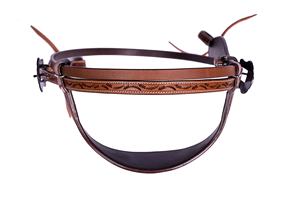 Conjunto de tachuelas de caballo de cuero tallado occidental de calidad superior-Collar de pecho de cabeza ligero Tendencia de cuero Argentino de temporada - Product Image 6