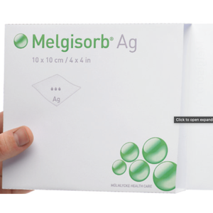 Mlnlycke Melgisorb Ag (Pansement en alginate antimicrobien) 10cm x 10cm 10's - Product Image 1