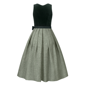 Dirndl OEM/ODM, nouvelle tenue européenne avec corsage en velours côtelé et tablier en lin, robe courte Dirndl, tenue pour l'Oktoberfest, festival bavarois - Product Image 5